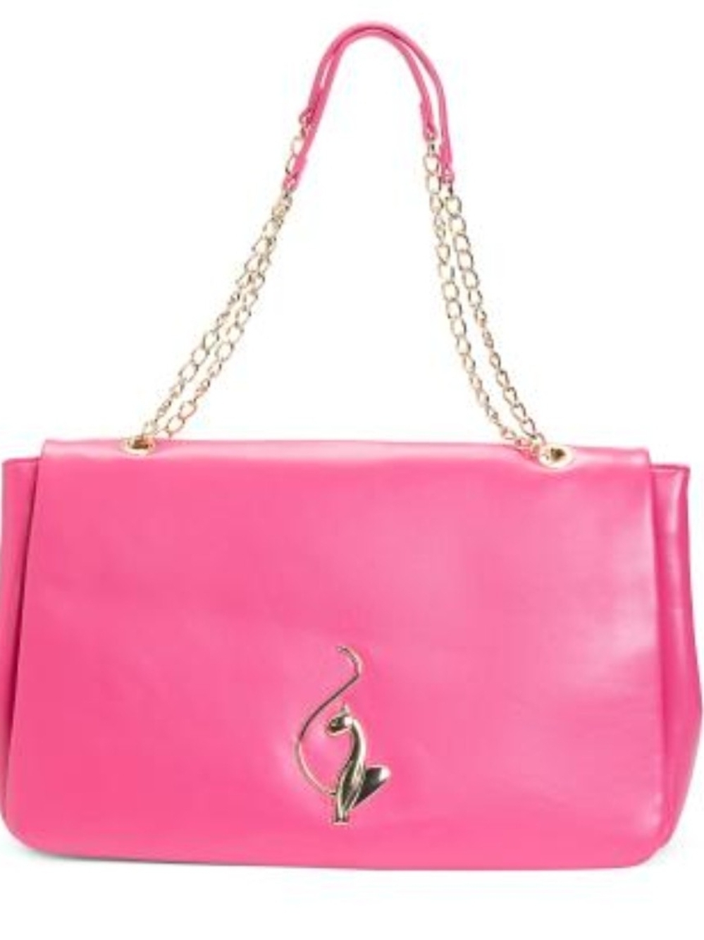 💕▪️Baby Phat▪️X-Large  Hot Pink Gold-Chain Shoulder Bag